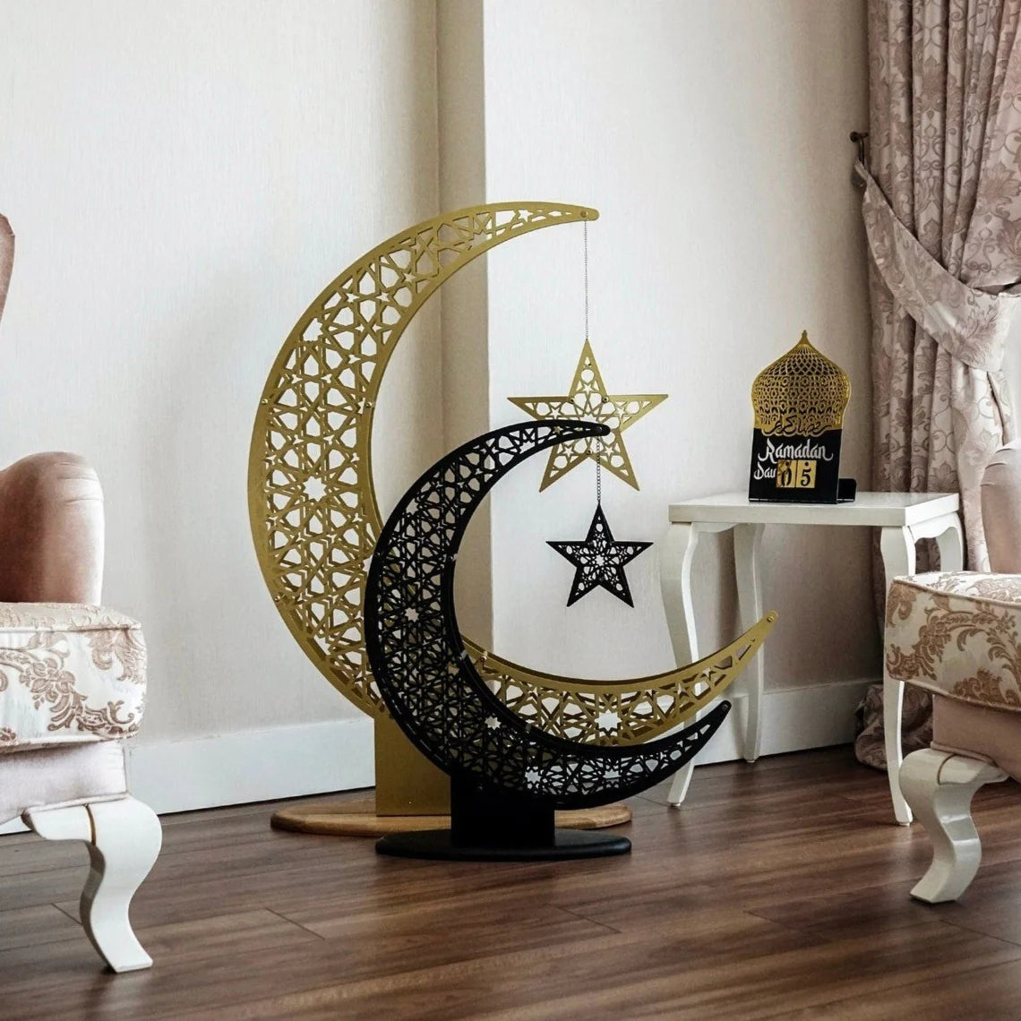 Crescent & Star Metal Islamic Gift Home Decoration