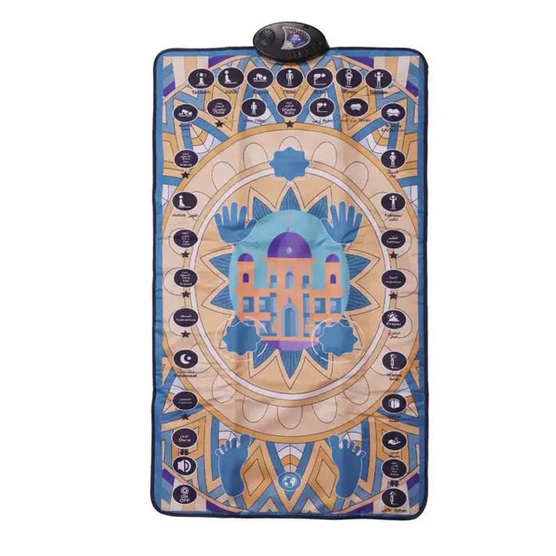 Islamic Interactive Prayer Rug Muslim Carpet for Children Worship Salat Musallah Praying Mats Electronic Digital Speaker Box Kid