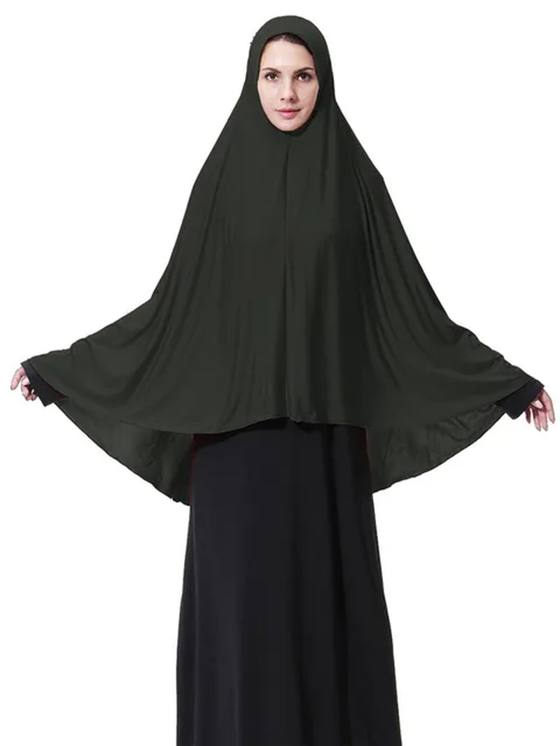 Women'S Prayer Clothing Black Arabian Women Long Muslim Hijab Hat Islamic Products Headscarf Abaya Muslim Head Scarf
