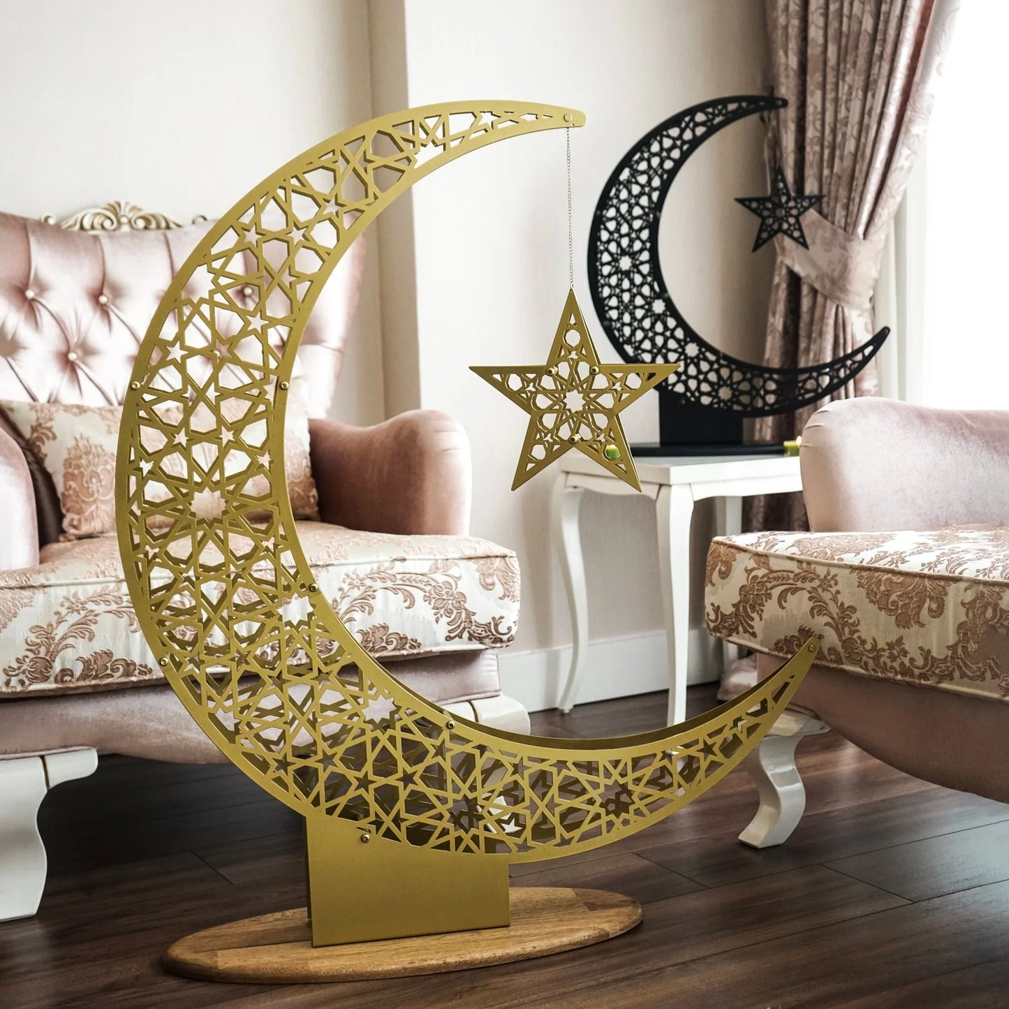 Crescent & Star Metal Islamic Gift Home Decoration