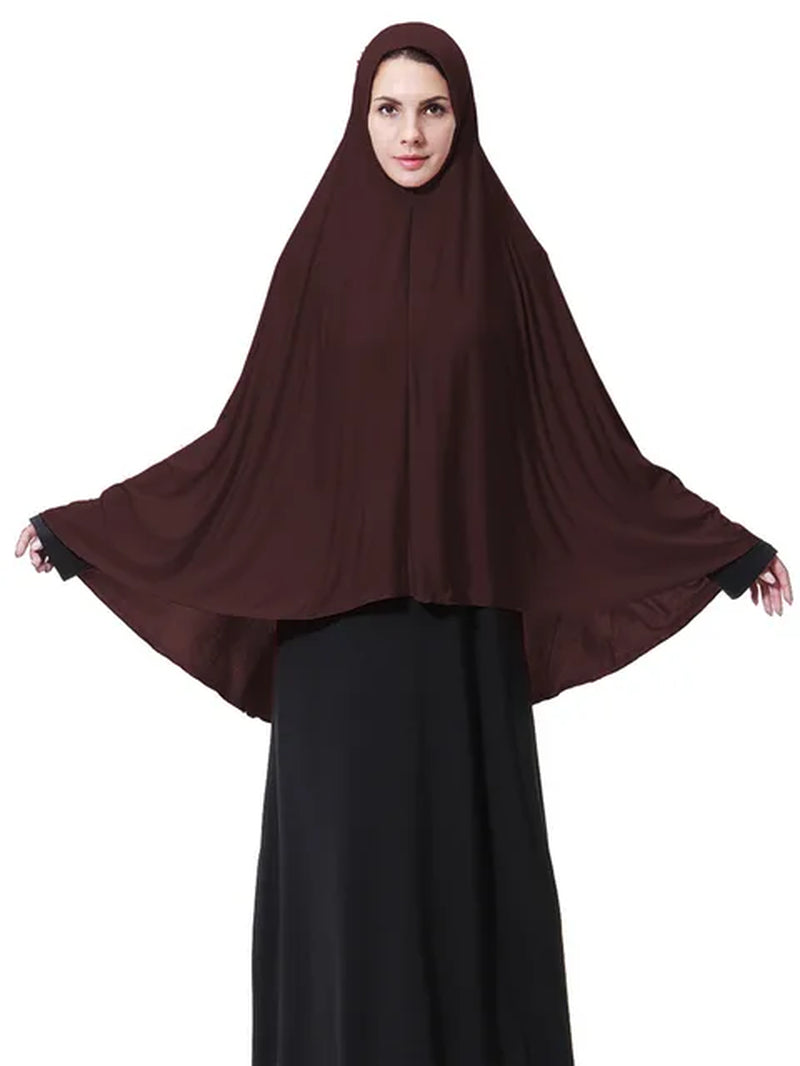 Women'S Prayer Clothing Black Arabian Women Long Muslim Hijab Hat Islamic Products Headscarf Abaya Muslim Head Scarf