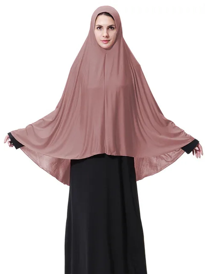 Women'S Prayer Clothing Black Arabian Women Long Muslim Hijab Hat Islamic Products Headscarf Abaya Muslim Head Scarf