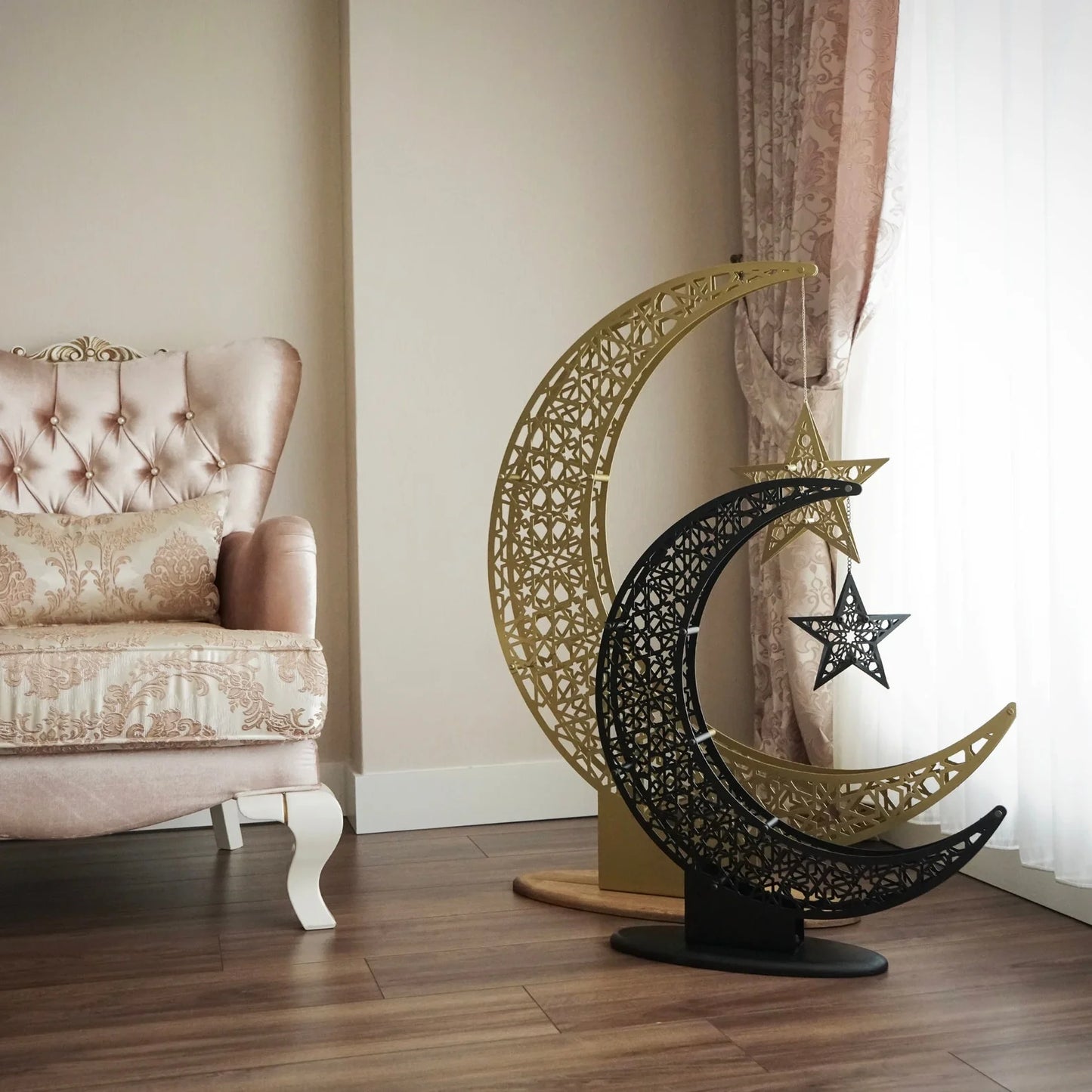 Crescent & Star Metal Islamic Gift Home Decoration