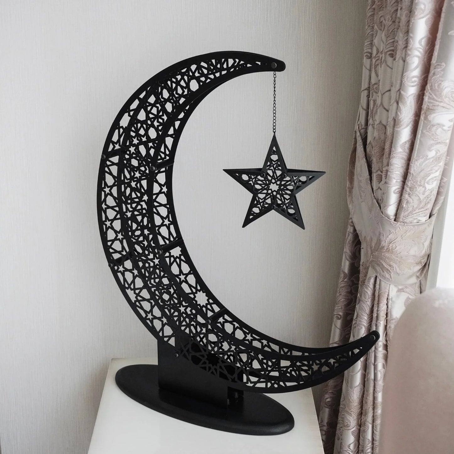 Crescent & Star Metal Islamic Gift Home Decoration