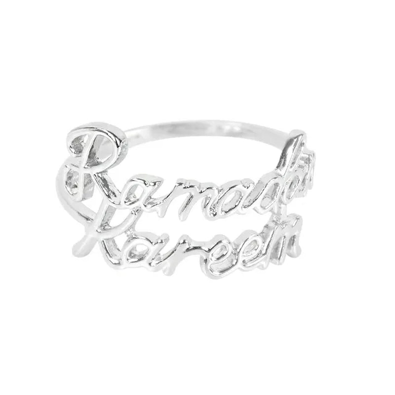 1PC Ramadan Napkin Rings Alloy Letter Moon Napkin Buckle Ramadan Decoration 2024 Eid Mubarak Dinner Gold Napkin Ring Table Decor