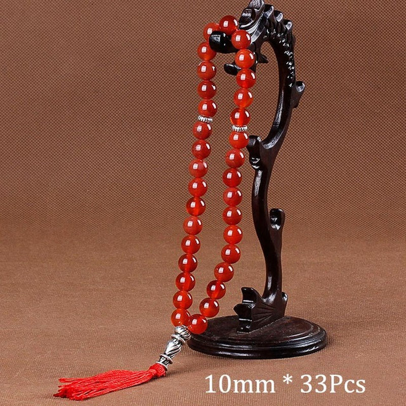 Islamic Tasbih Muslim Rosary Beads 33 Prayer Rosary for Men Bracelet for Men Accessory Natural Stone Agates Handmade Turkey