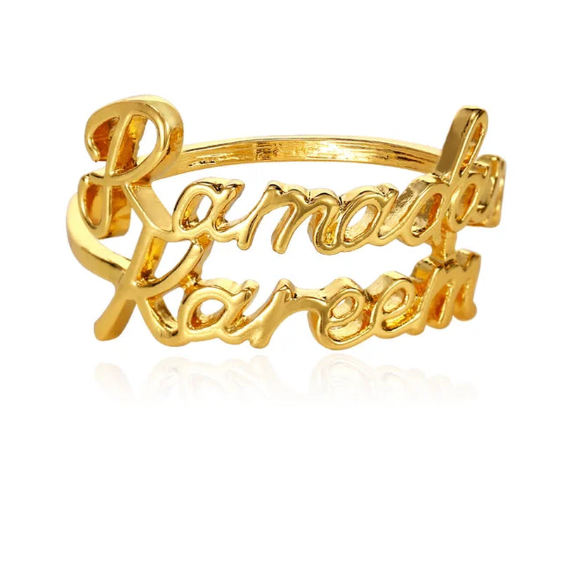 1PC Ramadan Napkin Rings Alloy Letter Moon Napkin Buckle Ramadan Decoration 2024 Eid Mubarak Dinner Gold Napkin Ring Table Decor