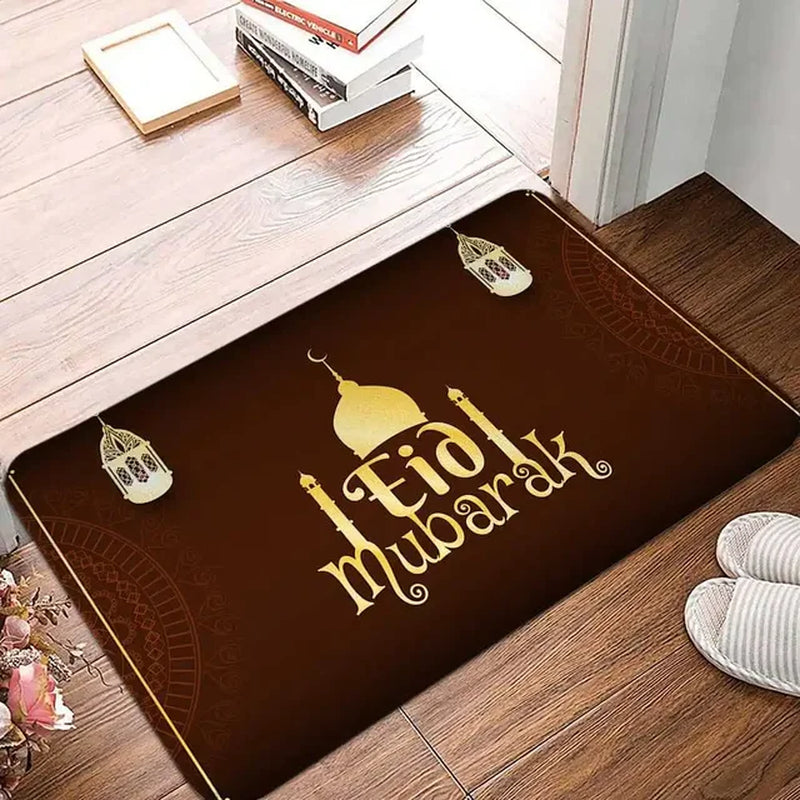 Islamic Festivals Ramadan Kareem Printed Entrance Doormat Anti-Slip Bedroom Hallway Balcony Floor Mat Carpet for Living Room