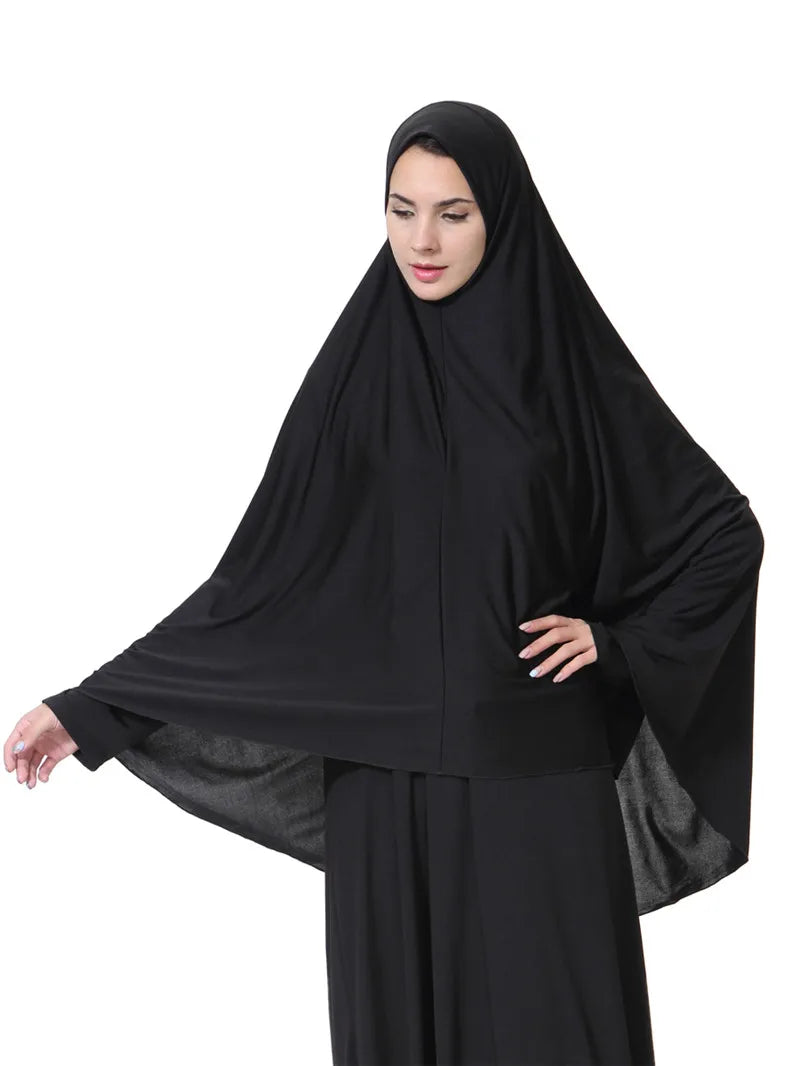Women'S Prayer Clothing Black Arabian Women Long Muslim Hijab Hat Islamic Products Headscarf Abaya Muslim Head Scarf