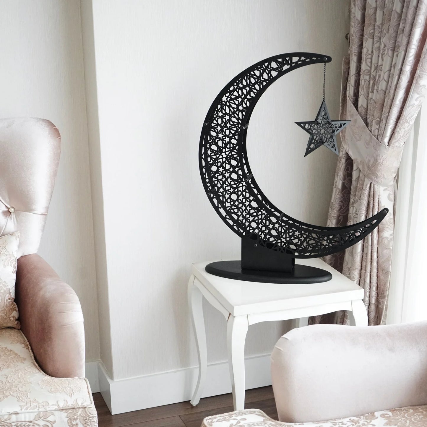 Crescent & Star Metal Islamic Gift Home Decoration