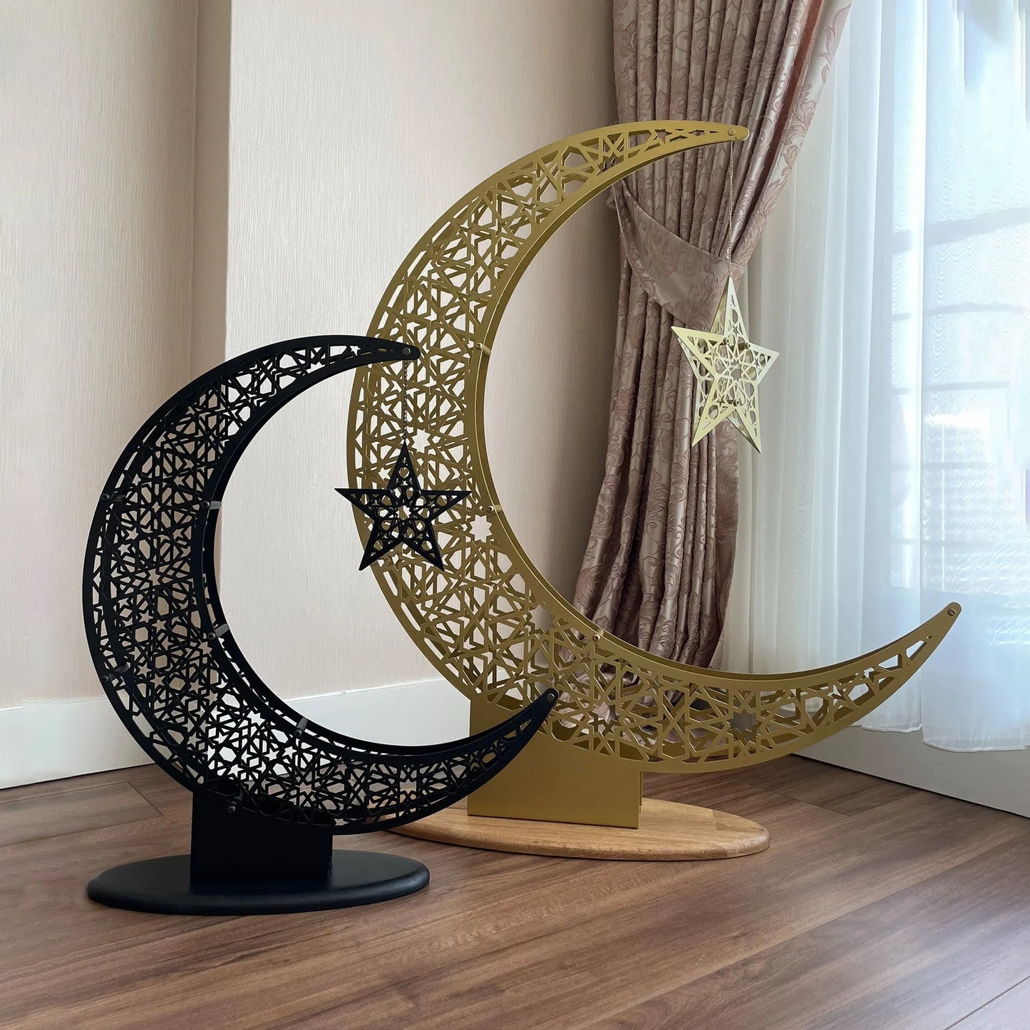 Crescent & Star Metal Islamic Gift Home Decoration