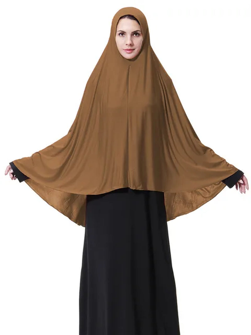 Women'S Prayer Clothing Black Arabian Women Long Muslim Hijab Hat Islamic Products Headscarf Abaya Muslim Head Scarf