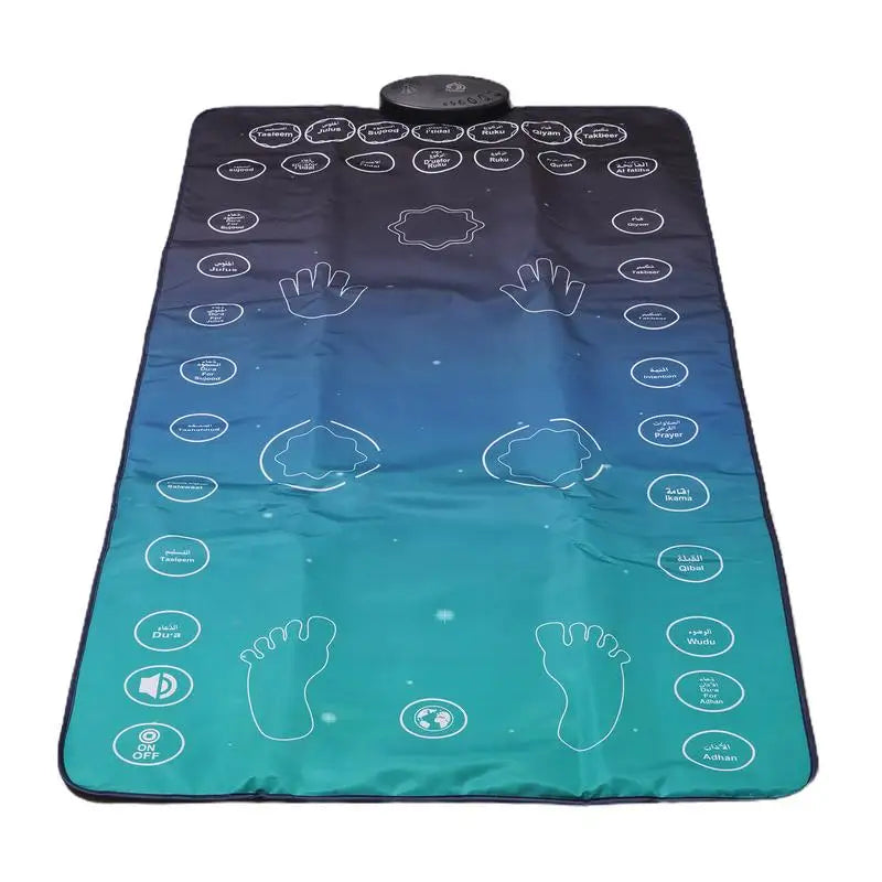 Islamic Interactive Prayer Rug Muslim Carpet for Children Worship Salat Musallah Praying Mats Electronic Digital Speaker Box Kid