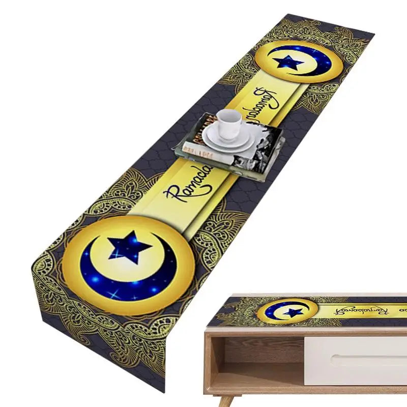 Eid Mubarak Ramdan Mubarak Table Runner Ramadan Kareem Decorations for Home 2024 Eid Al Adha Ramadan Islamic Muslim Party Decor