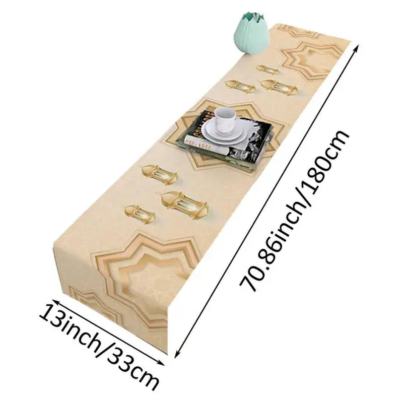 Eid Mubarak Ramdan Mubarak Table Runner Ramadan Kareem Decorations for Home 2024 Eid Al Adha Ramadan Islamic Muslim Party Decor