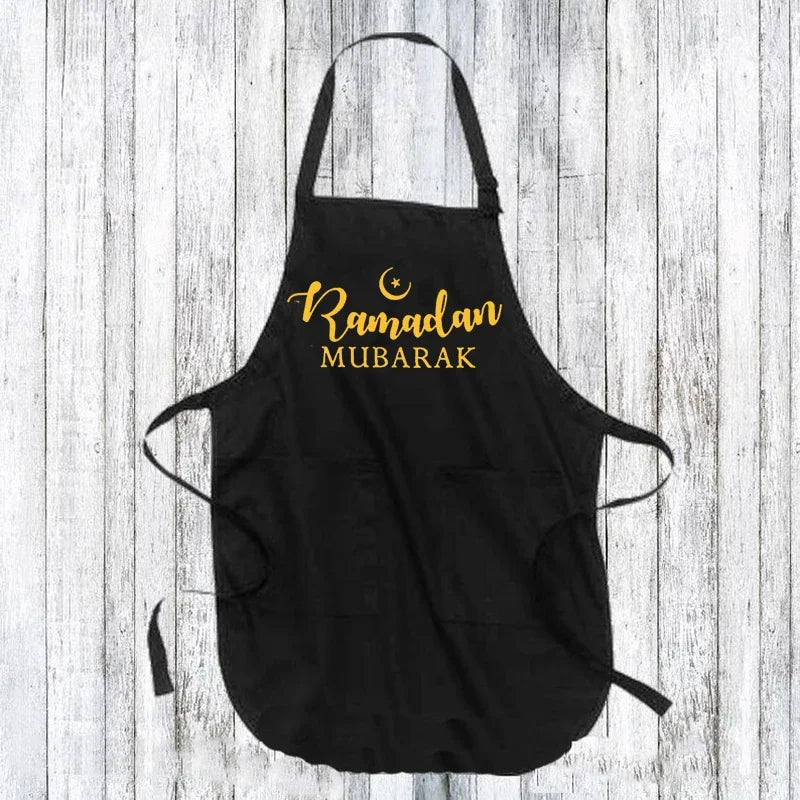 Ramadan Mubarak Kitchen Apron Pot Holder Mitt Happy Eid Al-Adha Iftar Muslim Islamic Kareem Friend Family Dinner Decoration Gift