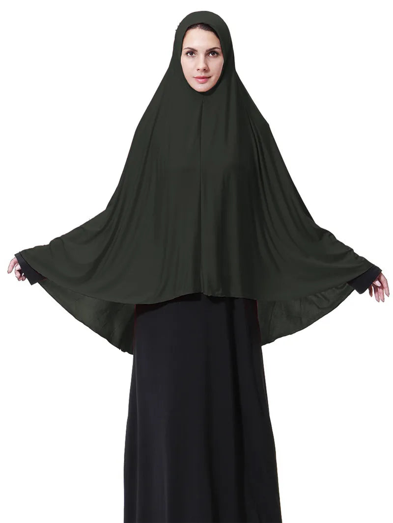 Women'S Prayer Clothing Black Arabian Women Long Muslim Hijab Hat Islamic Products Headscarf Abaya Muslim Head Scarf