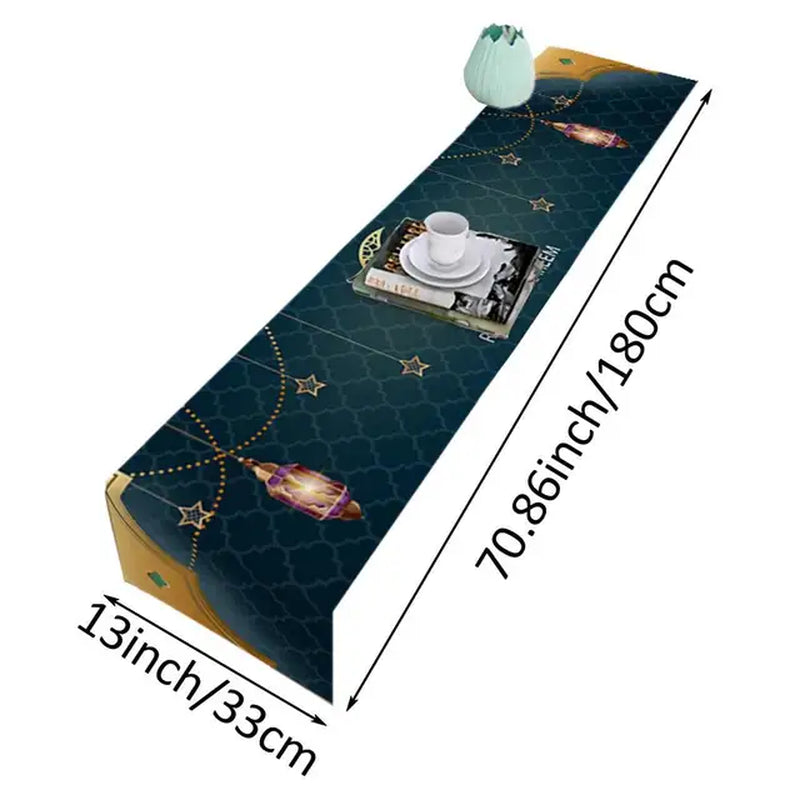 Eid Mubarak Ramdan Mubarak Table Runner Ramadan Kareem Decorations for Home 2024 Eid Al Adha Ramadan Islamic Muslim Party Decor