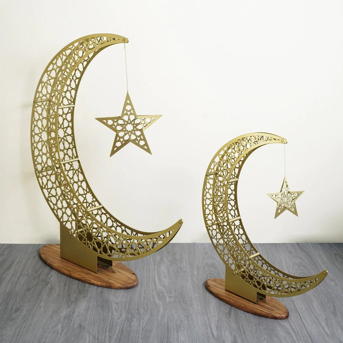 Crescent & Star Metal Islamic Gift Home Decoration