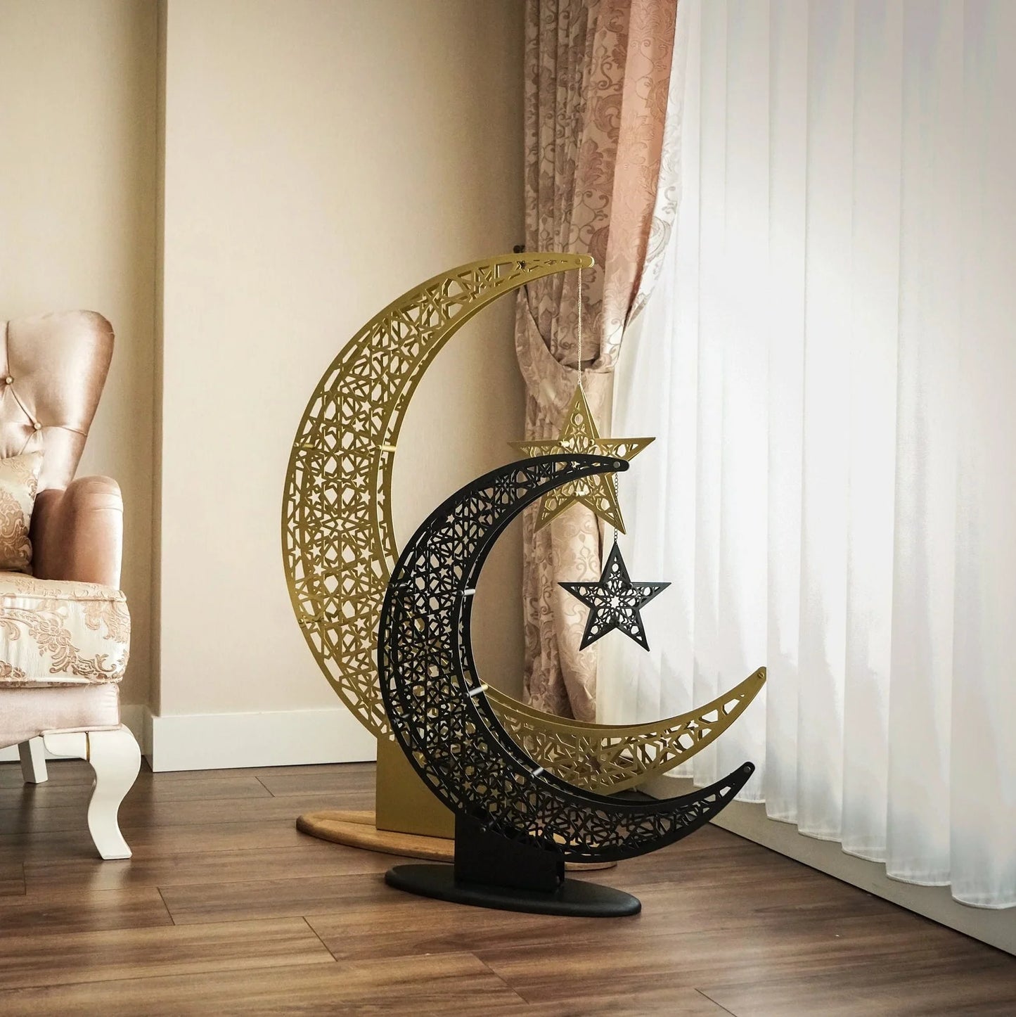 Crescent & Star Metal Islamic Gift Home Decoration