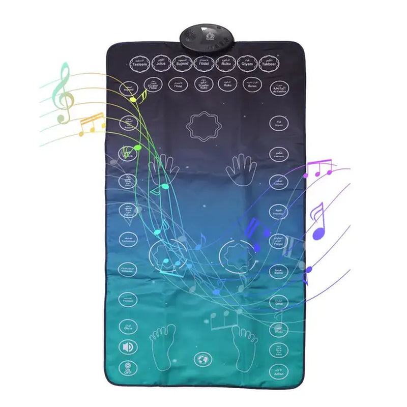 Islamic Interactive Prayer Rug Muslim Carpet for Children Worship Salat Musallah Praying Mats Electronic Digital Speaker Box Kid