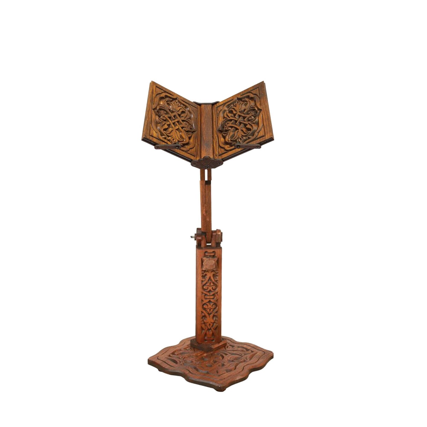 Wood Book Stand - Height Adjustable Large Book Display - Quran, Bible, Torah Holder Lectern - Prayer Book Holder - Thanksgiving Bible Gift D