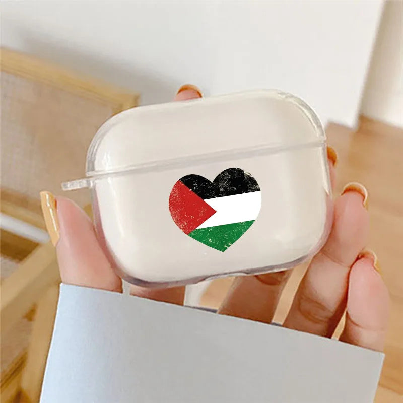 Palestine Flag Map Pattern Earphone Case for Airpods 1 2 3 Pro Pro2 Wireless Headphone Cover for Air Pod 3 Cover