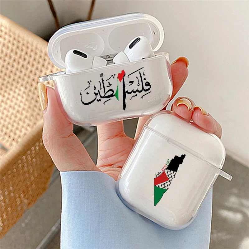 Palestine Flag Map Pattern Earphone Case for Airpods 1 2 3 Pro Pro2 Wireless Headphone Cover for Air Pod 3 Cover