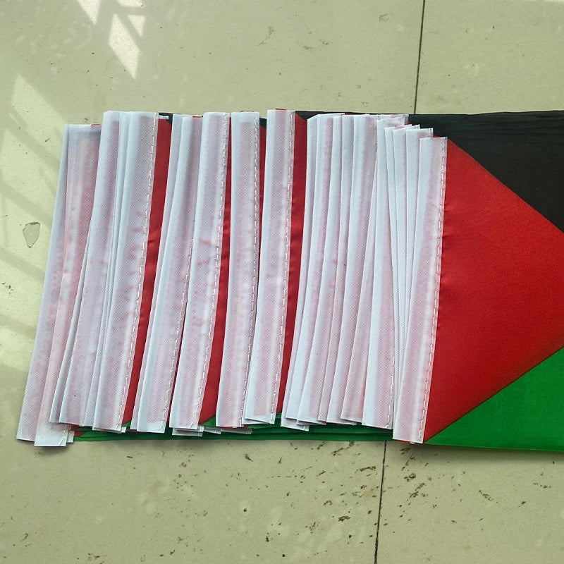 50Pcs Small Palestine Hand Flag 14*21CM the Hand National Flag with Pole Palestine Handing Flag