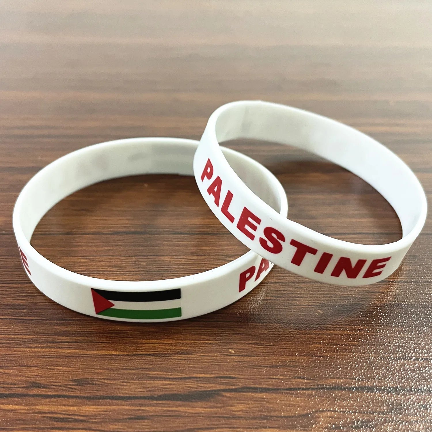 2Pcs Palestine Flag Silicone Bracelet Sports Game Wristbands National Wrist Strap for Men Women Rubber Band Fashion Accessories