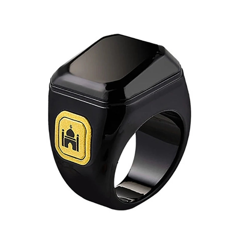 Stylish Prayer Time Display Rings for Muslims Tally Tasbeeh Counter 5 Prayer Time Reminder Bluetooth-Compatible