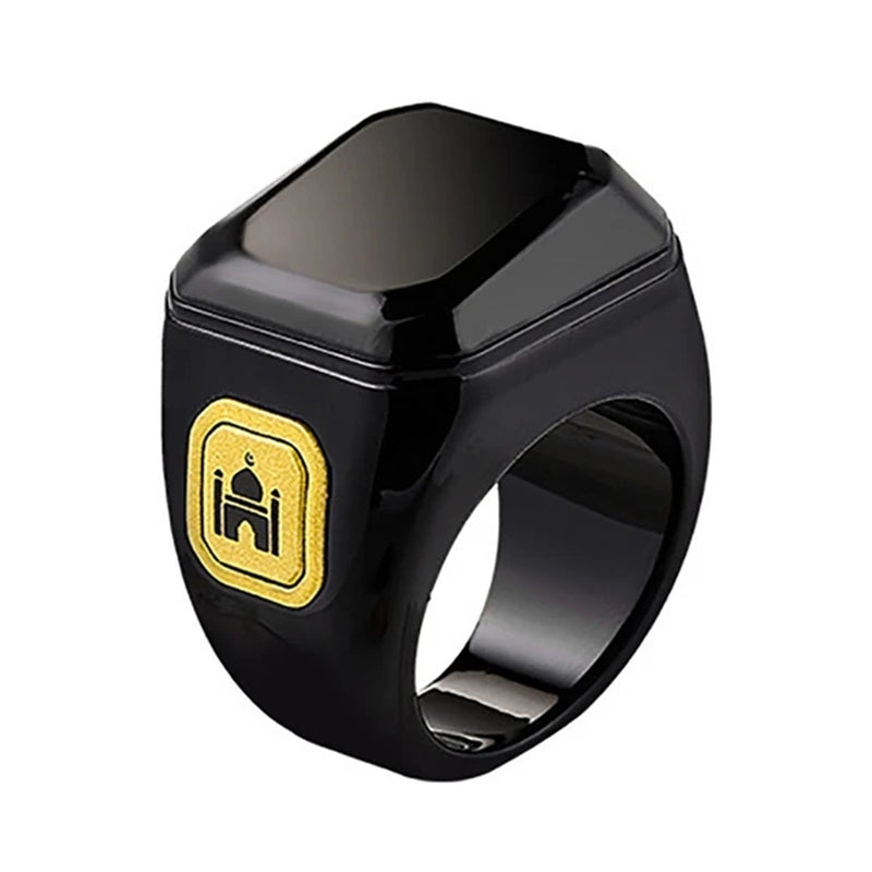 Stylish Prayer Time Display Rings for Muslims Tally Tasbeeh Counter 5 Prayer Time Reminder Bluetooth-Compatible