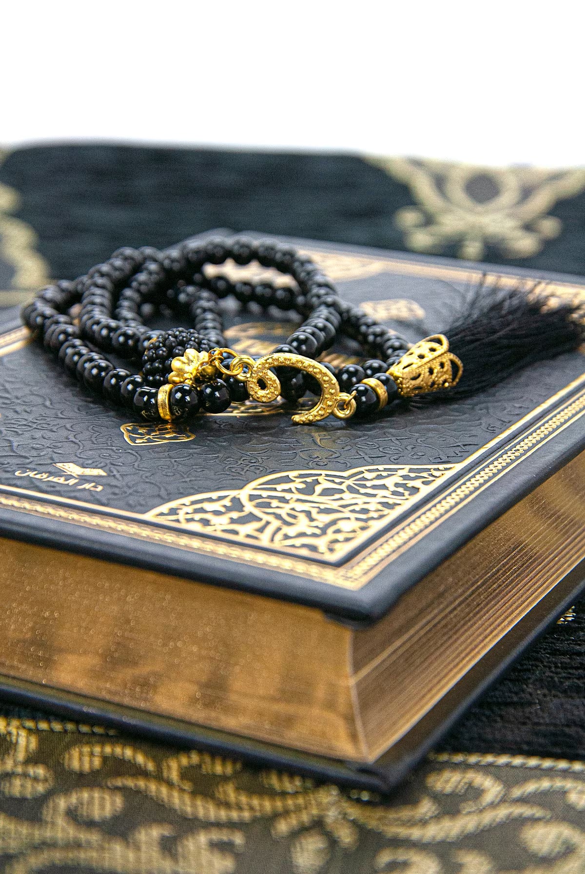 English Translated Quran Set, Muslim Gift, Ramadan Gift, Islamic Gift, Eid, English, Prayer Rug, Prayer Beads, Thermo Leather Cover, Black