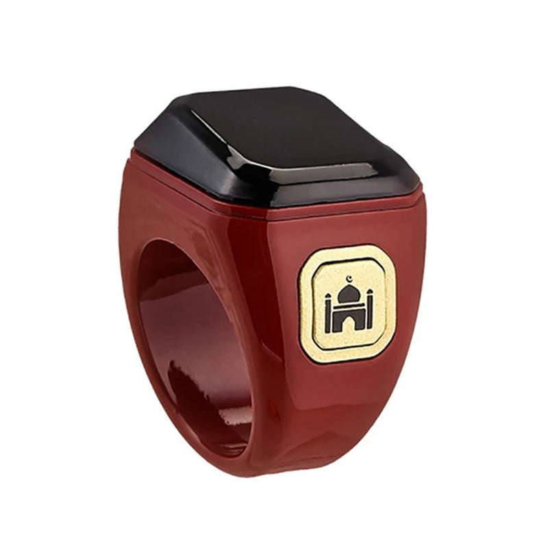 Stylish Prayer Time Display Rings for Muslims Tally Tasbeeh Counter 5 Prayer Time Reminder Bluetooth-Compatible