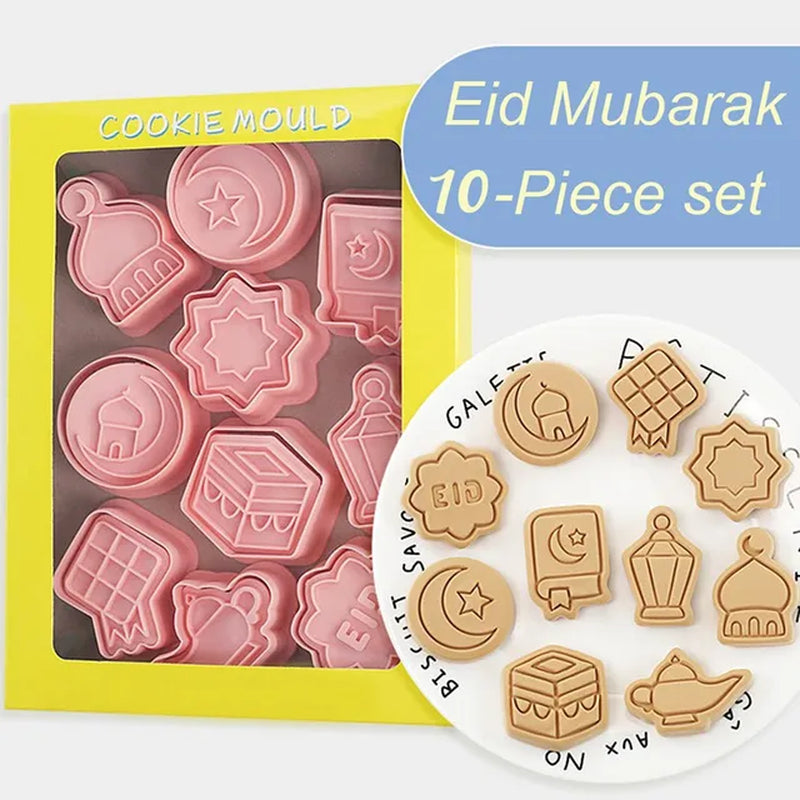 Eid Mubarak Biscuit Mold Cookie Cutters DIY Cake Baking Tools Islamic Muslim Party Decor Ramadan Decor for Home Al Adha 2024