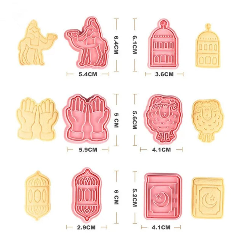 Eid Mubarak Biscuit Mold Cookie Cutters DIY Cake Baking Tools Islamic Muslim Party Decor Ramadan Decor for Home Al Adha 2024