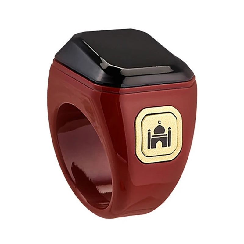 Stylish Prayer Time Display Rings for Muslims Tally Tasbeeh Counter 5 Prayer Time Reminder Bluetooth-Compatible