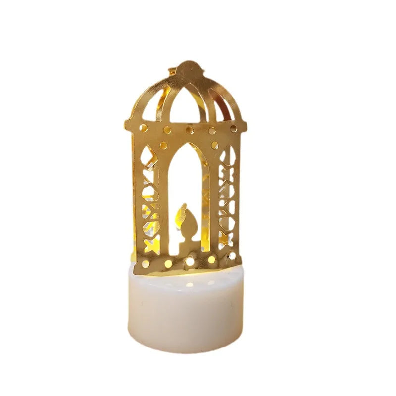 Muslim Ramadan Kareem Decoration Candle Led Lights Eid Mubarak for Home Eid Al-Fitr Aid Moubarak Party Lron Lamp String 2024