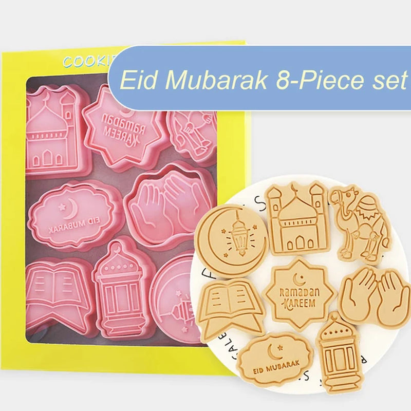 Eid Mubarak Biscuit Mold Cookie Cutters DIY Cake Baking Tools Islamic Muslim Party Decor Ramadan Decor for Home Al Adha 2024