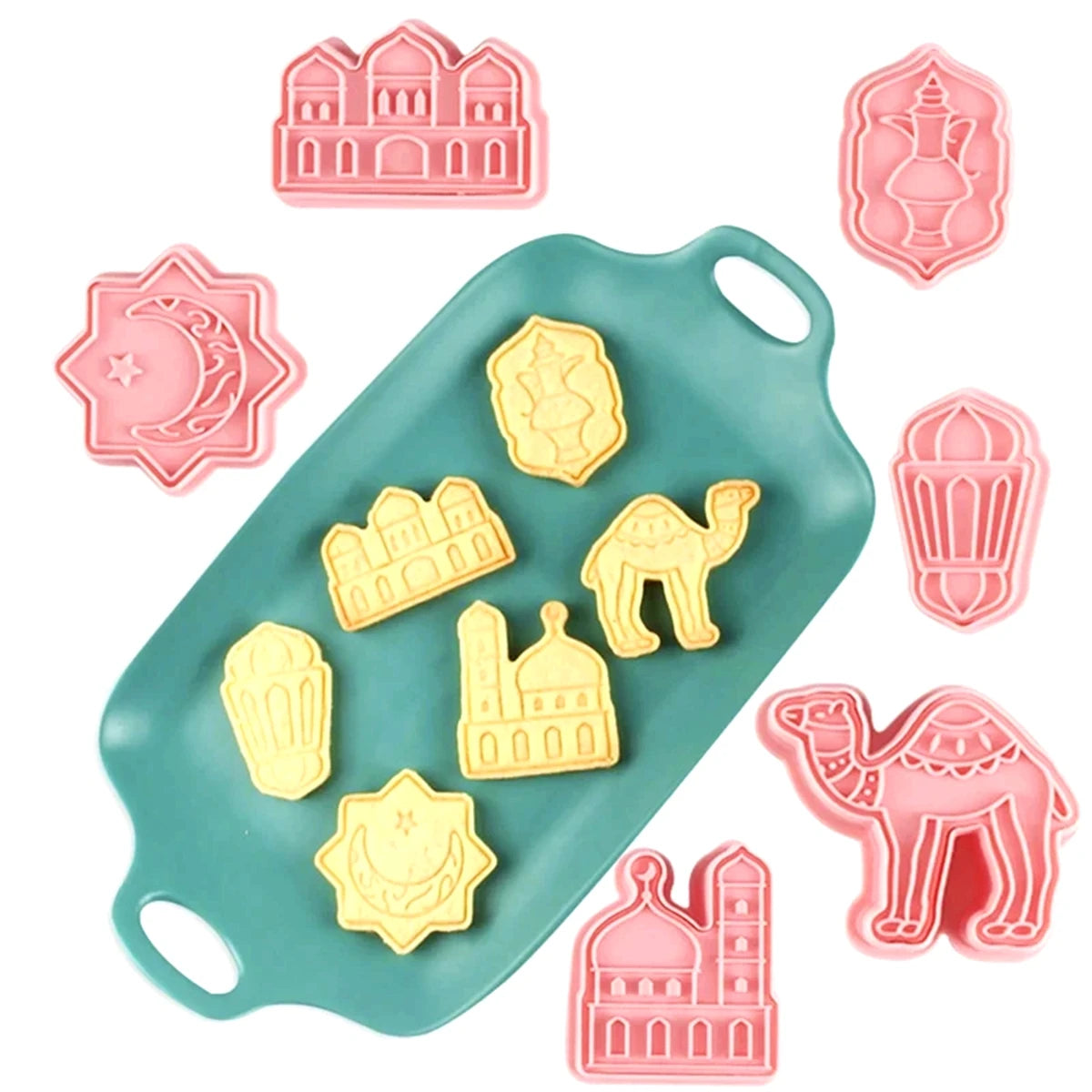 Eid Mubarak Biscuit Mold Cookie Cutters DIY Cake Baking Tools Islamic Muslim Party Decor Ramadan Decor for Home Al Adha 2024