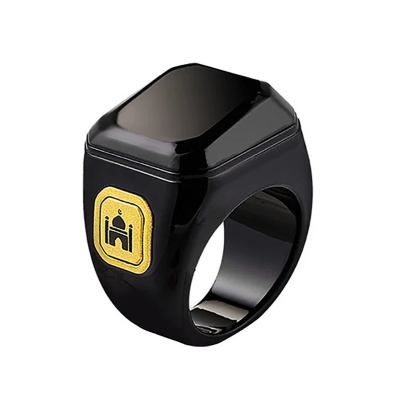 Stylish Prayer Time Display Rings for Muslims Tally Tasbeeh Counter 5 Prayer Time Reminder Bluetooth-Compatible